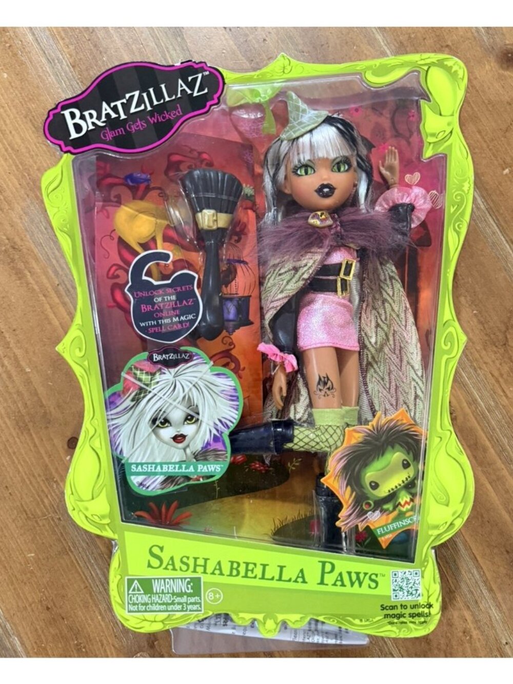 2012 BRATZ Bratzillaz Glam Gets Wicked SASHABELLA Paws Fashion Doll - NIB